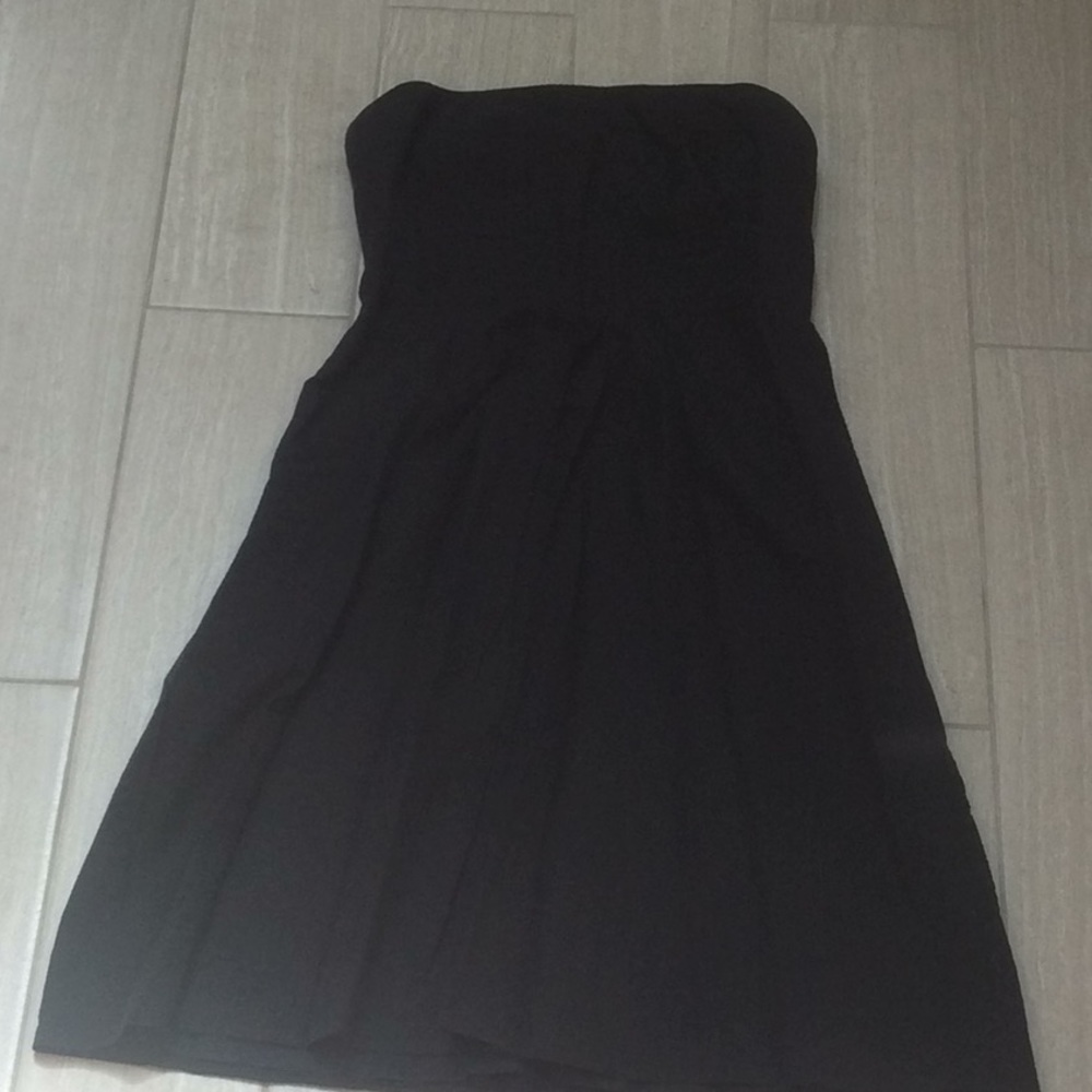 J Crew black strapless dress